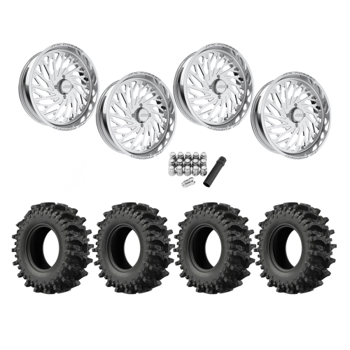 EFX MotoSlayer 35x9.5-24 Tires on JTX Forged Empire Polished Wheels