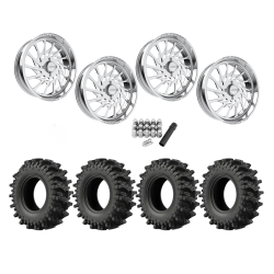 EFX MotoSlayer 33x9.5-22 Tires on JTX Forged Psycho Polished Wheels