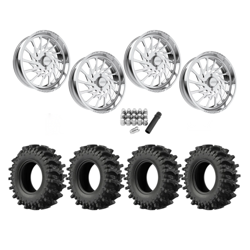 EFX MotoSlayer 33x9.5-22 Tires on JTX Forged Psycho Polished Wheels