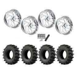 EFX MotoSlayer 33x9.5-22 Tires on JTX Forged Wicked Polished Wheels