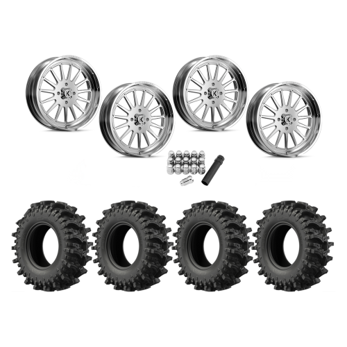 EFX MotoSlayer 37x10.5-24 Tires on KG1 Forged KU016 Rays Polished Wheels