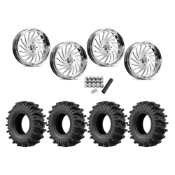 EFX MotoSlayer 35x9.5-24 Tires on KG1 Forged KU023 Bender Polished Wheels