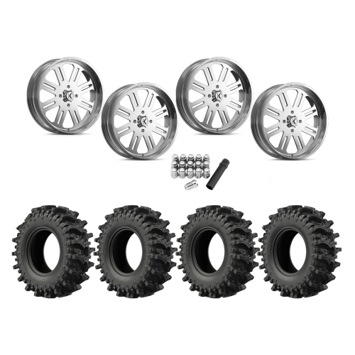 EFX MotoSlayer 40x10.5-24 Tires on KG1 Forged KU034 H8ter Polished Wheels EFX MotoSlayer 40x10.5-24 Tires on KG1 Forged KU034 H8ter Polished Wheels