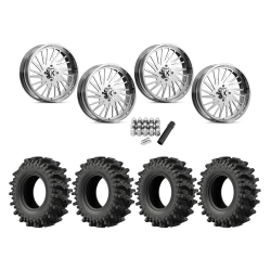 EFX MotoSlayer 35x9.5-24 Tires on KG1 Forged KU038 Javelin Polished Wheels