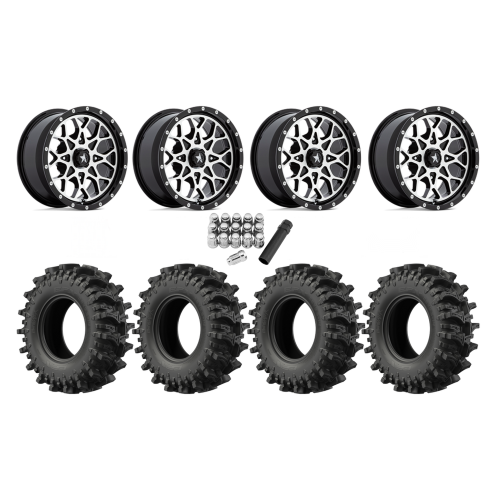 EFX MotoSlayer 28x9.5-14 Tires on MSA M45 Portal Machined Wheels