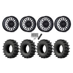 EFX MotoSlayer 33x9.5-20 Tires on MSA M50 Clubber Gloss Black Wheels