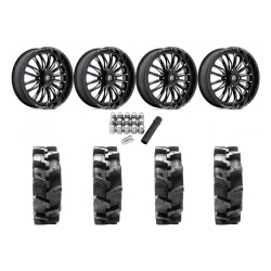 Quadboss QBT680 33x9.5-18 Tires on Fuel Arc Gloss Black Milled Wheels