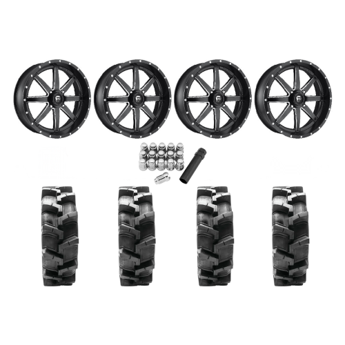 Quadboss QBT680 35x9.5-18 Tires on Fuel Maverick Wheels Quadboss QBT680 35x9.5-18 Tires on Fuel Maverick Wheels