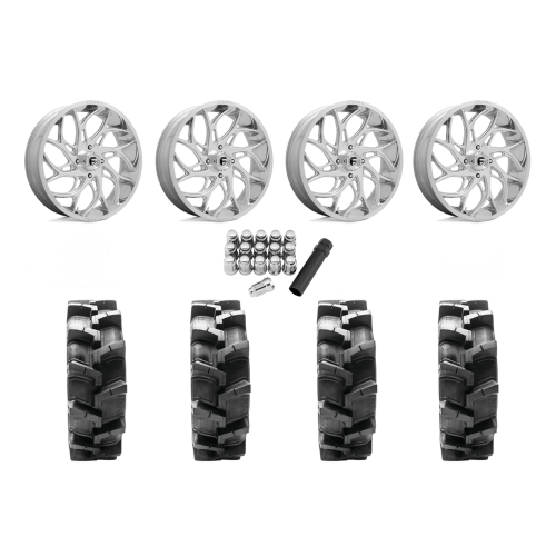 Quadboss QBT680 40x9.5-20 Tires on Fuel Runner Polished Wheels
