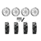 Quadboss QBT680 40x9.5-20 Tires on Fuel Runner Polished Wheels