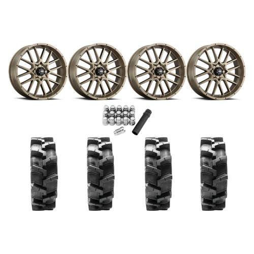 Quadboss QBT680 35x9.5-18 Tires on ITP Hurricane Bronze Wheels