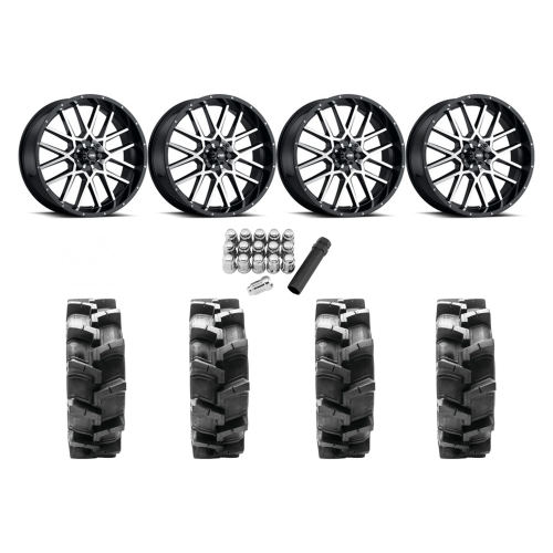 Quadboss QBT680 35x9.5-18 Tires on ITP Hurricane Machined Wheels