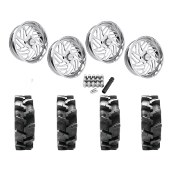 Quadboss QBT680 40x9.5-24 Tires on JTX Forged Dao Polished Wheels