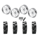 Quadboss QBT680 38x9.5-24 Tires on JTX Forged Prism Polished Wheels