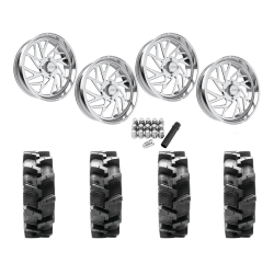 Quadboss QBT680 40x9.5-24 Tires on JTX Forged Ruckus Polished Wheels