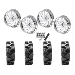 Quadboss QBT680 40x9.5-24 Tires on JTX Forged Splinter Polished Wheels