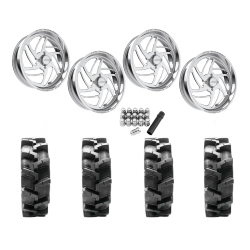 Quadboss QBT680 40x9.5-24 Tires on JTX Forged Turbo Polished Wheels