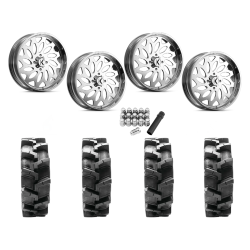 Quadboss QBT680 38x9.5-24 Tires on KG1 Forged KU007 Lotus Polished Wheels