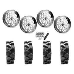 Quadboss QBT680 38x9.5-24 Tires on KG1 Forged KU021 Kreator Polished Wheels