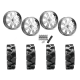 Quadboss QBT680 38x9.5-24 Tires on KG1 Forged KU034 H8ter Polished Wheels