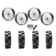 Quadboss QBT680 38x9.5-24 Tires on KG1 Forged KU038 Javelin Polished Wheels