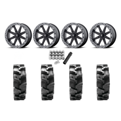 Quadboss QBT680 33x9.5-18 Tires on MSA M31 Lok2 Beadlock Wheels Quadboss QBT680 33x9.5-18 Tires on MSA M31 Lok2 Beadlock Wheels