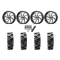 Quadboss QBT680 35x9.5-18 Tires on MSA M36 Switch Machined Wheels
