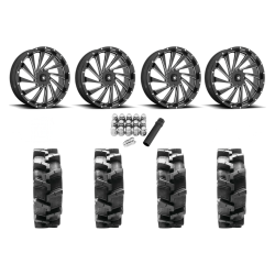 Quadboss QBT680 38x9.5-24 Tires on MSA M46 Blade Milled Wheels Quadboss QBT680 38x9.5-24 Tires on MSA M46 Blade Milled Wheels