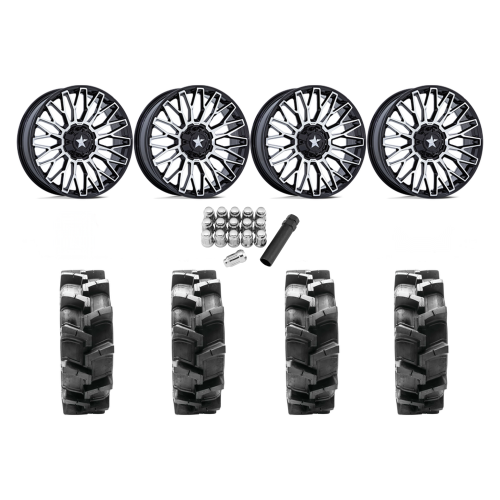 Quadboss QBT680 40x9.5-20 Tires on MSA M50 Clubber Machined Wheels