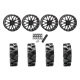 Quadboss QBT680 35x9.5-18 Tires on ST-3 Matte Black Wheels