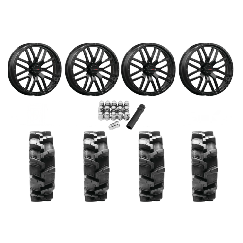 Quadboss QBT680 40x9.5-24 Tires on ST-3 Matte Black Wheels