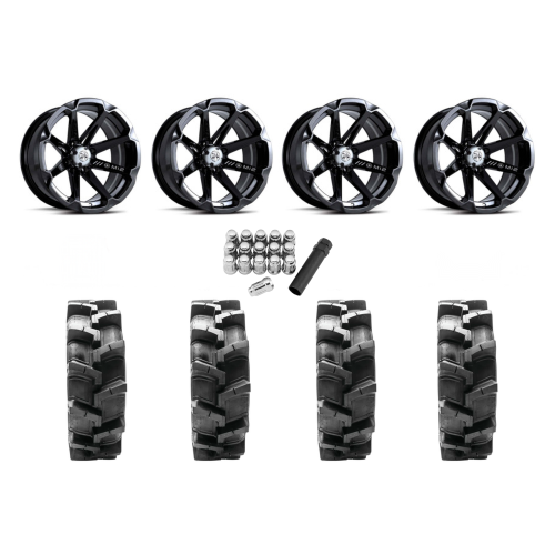 Quadboss QBT680 29x9.5-14 Tires on MSA M12 Diesel Wheels