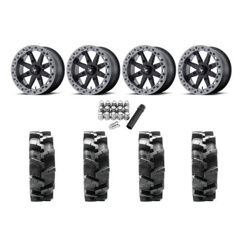 Quadboss QBT680 29x9.5-14 Tires on MSA M31 Lok2 Beadlock Wheels