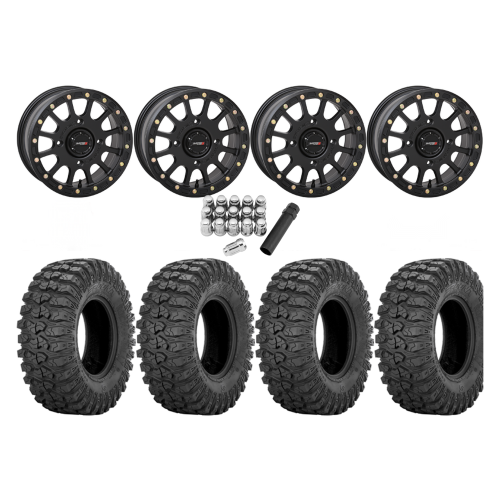 Sedona Rock-A-Billy 32x10-15 Tires on SB-5 Matte Black Beadlock Wheels Sedona Rock-A-Billy 32x10-15 Tires on SB-5 Matte Black Beadlock Wheels