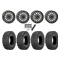 Sedona Rock-A-Billy 32x10-15 Tires on SB-6 Gunmetal Grey Beadlock Wheels