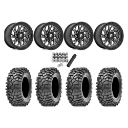 Maxxis Roxxzilla ML7 (Competition Compound) 35x10-15 Tires on Fuel Runner Gloss Black Milled Wheels