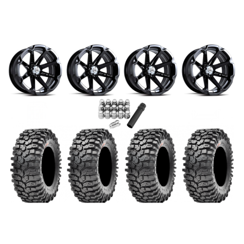 Maxxis Roxxzilla ML7 (Competition Compound) 32x10-15 Tires on MSA M12 Diesel Gloss Black Wheels Maxxis Roxxzilla ML7 (Competition Compound) 32x10-15 Tires on MSA M12 Diesel Gloss Black Wheels