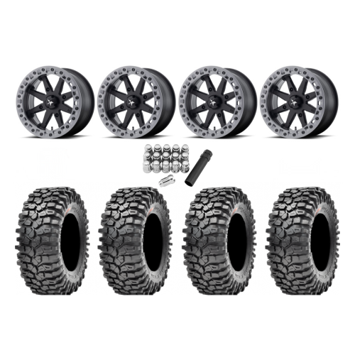Maxxis Roxxzilla ML7 (Standard Compound) 32x10-15 Tires on MSA M31 Lok2 Satin Black Beadlock Wheels