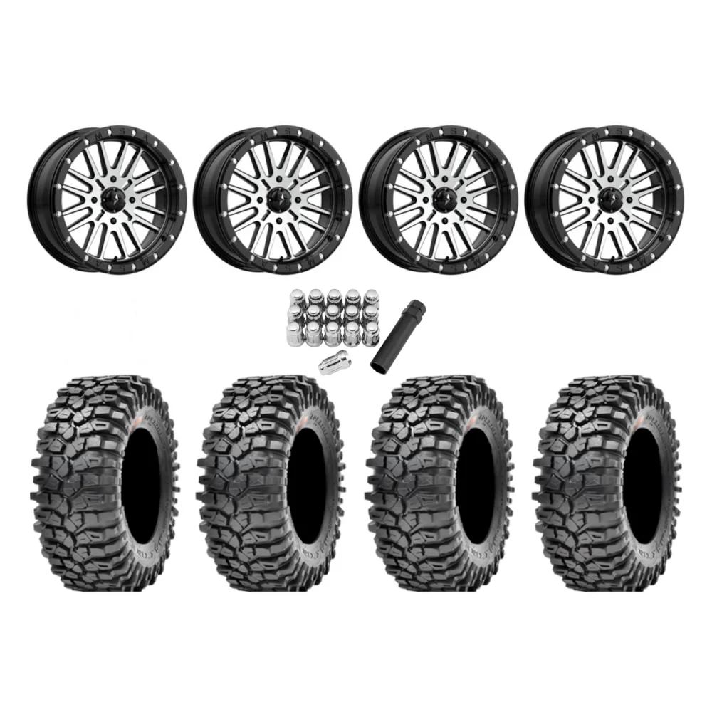 Maxxis Roxxzilla ML7 (Competition Compound) 35x10-15 Tires on MSA M37 Brute Beadlock Wheels, complete kit