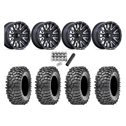 Maxxis Roxxzilla ML7 (Competition Compound) 32x10-15 Tires on MSA M49 Creed Matte Black & Machined Wheels Maxxis Roxxzilla ML7 (Competition Compound) 32x10-15 Tires on MSA M49 Creed Matte Black & Machined Wheels
