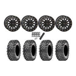 Maxxis Roxxzilla ML7 (Competition Compound) 32x10-15 Tires on SB-6 Matte Black Beadlock Wheels
