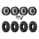 BKT TR 171 46x12.4-24 Tires on Fuel Arc Gloss Black Milled Wheels