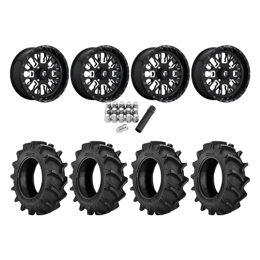 BKT TR 171 35x8.3-20 Tires on Fuel Stroke Wheels, complete kit
