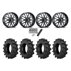 BKT TR 171 35x9.5-18 Tires on ITP Hurricane Gloss Black Wheels