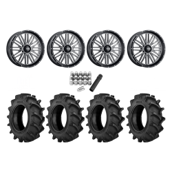 BKT TR 171 37x9.5-20 Tires on ITP Momentum Gloss Black Milled Wheels