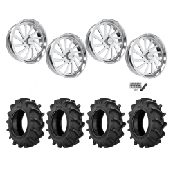 BKT TR 171 46x12.4-24 Tires on JTX Forged Cycle Polished Wheels