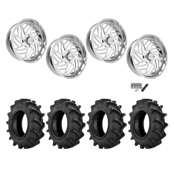 BKT TR 171 46x12.4-24 Tires on JTX Forged Dao Polished Wheels