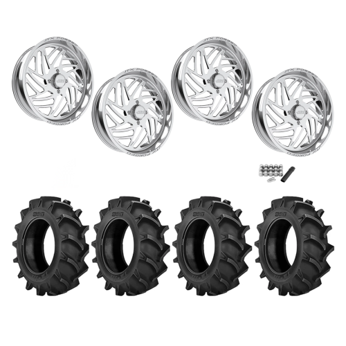BKT TR 171 46x12.4-24 Tires on JTX Forged Dao Polished Wheels