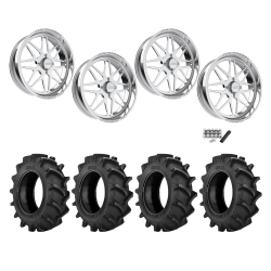 BKT TR 171 46x12.4-24 Tires on JTX Forged Prism Polished Wheels