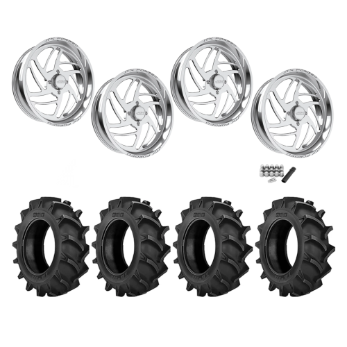 BKT TR 171 46x12.4-24 Tires on JTX Forged Turbo Polished Wheels